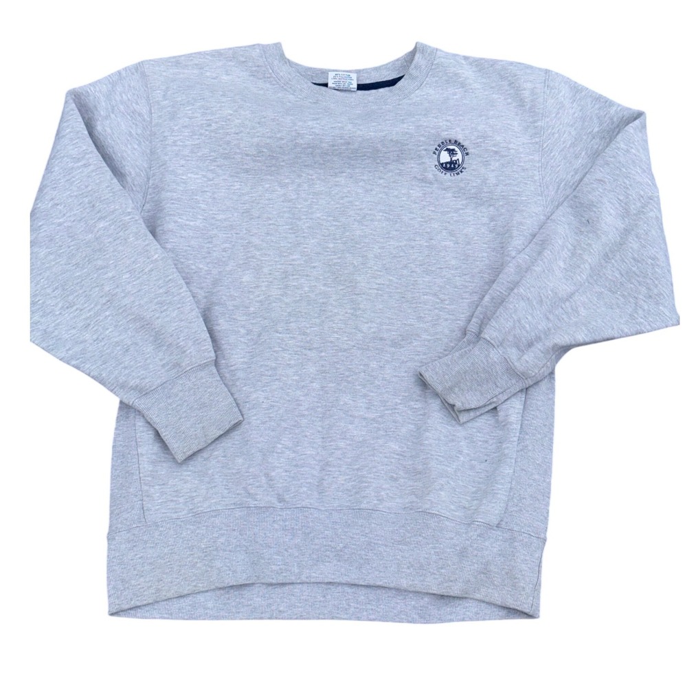 Pebble Beach Golf Links Sweatshirt Mens XXL Gray Crewneck Pullover Embroidered